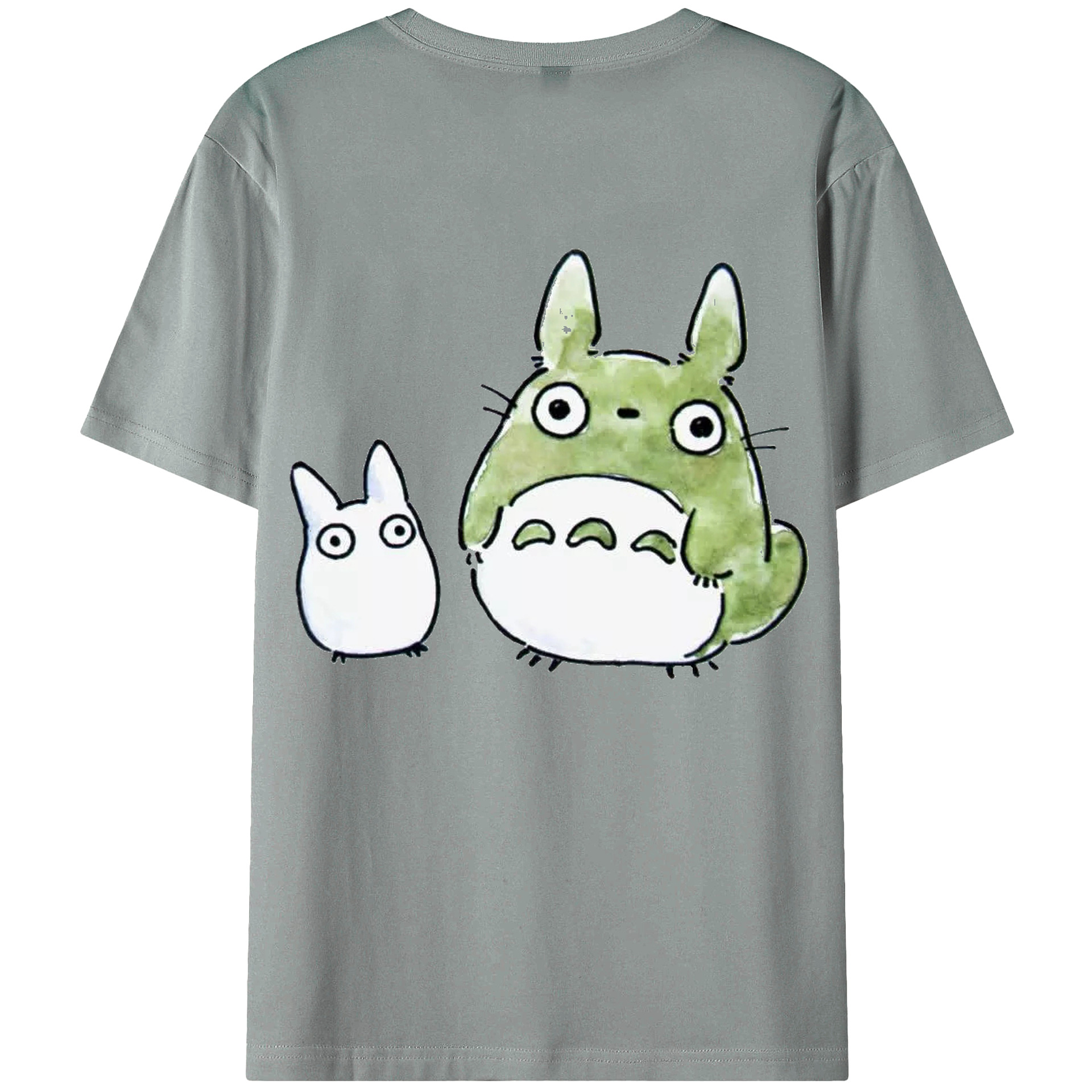 （画像用） となりのトトロ 草壁メイ 草壁サツキ My Neighbor Totoro Satsuki Kusakabe Mei Kusakabe 綿100％ メンズ半袖Tシャツ（バックプリント） 通気性